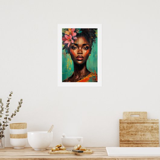 Levendige Abstracte Kunstprint Poster (Keuken)