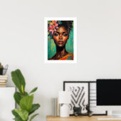 Levendige Abstracte Kunstprint Poster (Thuiskantoor)