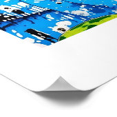 Levendige Abstracte Kunstprint Poster (Hoek)