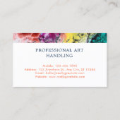 Levendige Abstracte kunstschilder Visitekaartje (Achterkant)