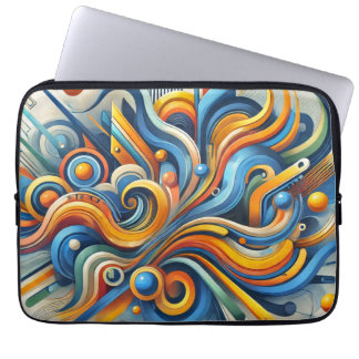 Levendige Abstracte laptophoes Laptop Sleeve
