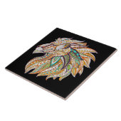 levendige abstracte leeuw in kleur tegeltje (Zijkant)