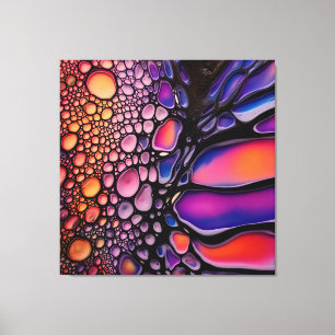 Levendige Abstracte Liquid Art Fusion Canvas Afdruk