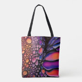 Levendige Abstracte Liquid Art Fusion Tote Bag (Achterkant)
