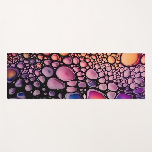 Levendige Abstracte Liquid Art Fusion Yogamat (Voorkant (horizontaal))