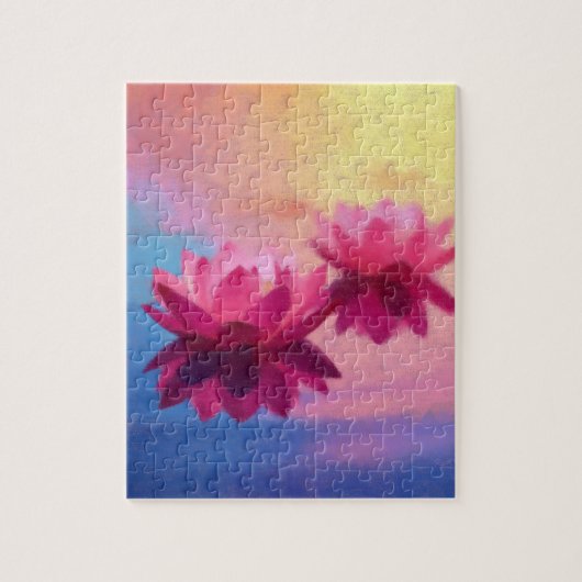 Levendige Abstracte lotusbloemen Legpuzzel (Verticaal)