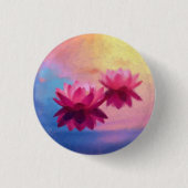 Levendige Abstracte lotusbloemen Ronde Button 3,2 Cm (Voorkant)