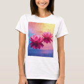 Levendige Abstracte lotusbloemen T-shirt (Voorkant)