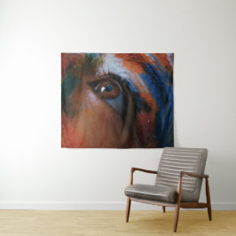Levendige Abstracte Oogkunst Wandkleed