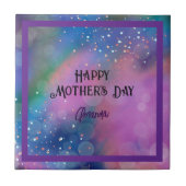 Levendige Abstracte Paarse Kleurrijke Keramische T Tegeltje (Voorkant)