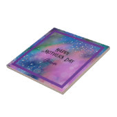 Levendige Abstracte Paarse Kleurrijke Keramische T Tegeltje (Zijkant)