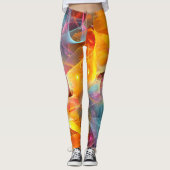 Levendige Abstracte Patroon Leggings (Voorkant)
