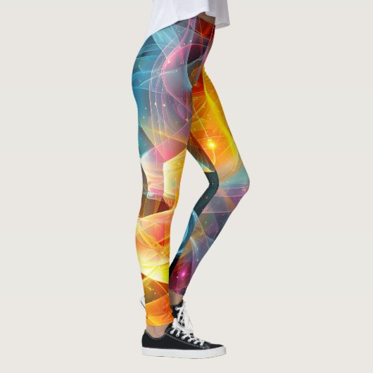 Levendige Abstracte Patroon Leggings (Rechts)