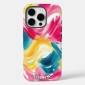 Levendige Abstracte penseelstreken Case-Mate iPhone Case (Achterkant)