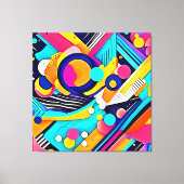 Levendige Abstracte Pop Art Canvas Afdruk (Voorkant)