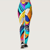 Levendige Abstracte Pop Art Leggings (Achterkant)