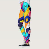 Levendige Abstracte Pop Art Leggings (Links)