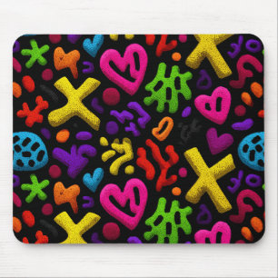 Levendige Abstracte Pop Art Naadloos Patroon Muismat