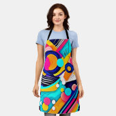 Levendige Abstracte Pop Art Schort (Gedragen)