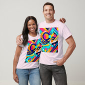 Levendige Abstracte Pop Art T-shirt (Unisex)