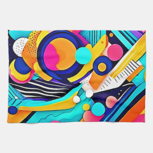 Levendige Abstracte Pop Art Theedoek