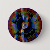 Levendige Abstracte Rainbow Eye Button (Voorkant)