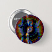 Levendige Abstracte Rainbow Eye Button (Voorkant /achterkant)