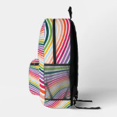Levendige Abstracte regenbooggolven Bedrukte Rugzak (Rechts)