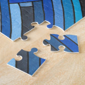 Levendige Abstracte Regenboogwerveling met Gelaagd Legpuzzel (Zijkant)