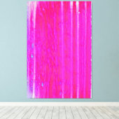 Levendige Abstracte Roze en Paarse Strepen Art Canvas Afdruk (Insitu (Houten vloer))