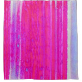 Levendige Abstracte Roze en Paarse Strepen Art Douchegordijn (Voorkant)