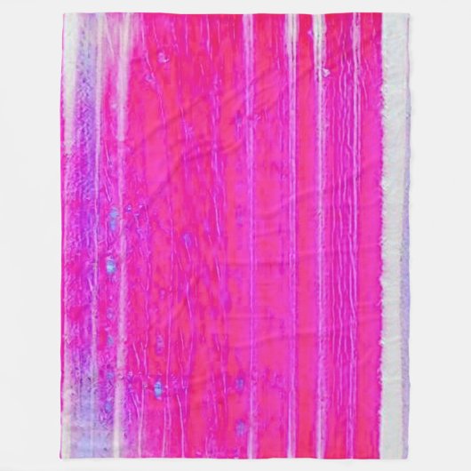 Levendige Abstracte Roze en Paarse Strepen Art Fleece Deken (Voorkant)