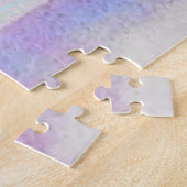 Levendige Abstracte Roze en Paarse Strepen Art Legpuzzel (Zijkant)