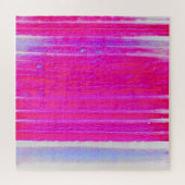 Levendige Abstracte Roze en Paarse Strepen Art Legpuzzel (Horizontaal)