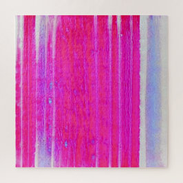 Levendige Abstracte Roze en Paarse Strepen Art Legpuzzel