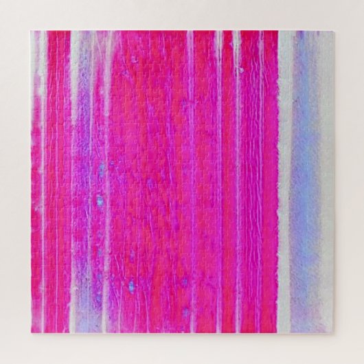 Levendige Abstracte Roze en Paarse Strepen Art Legpuzzel (Verticaal)