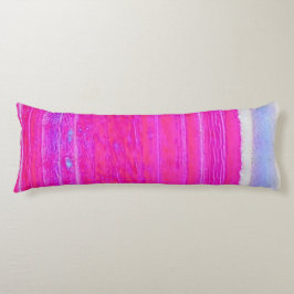 Levendige Abstracte Roze en Paarse Strepen Art Lichaamskussen