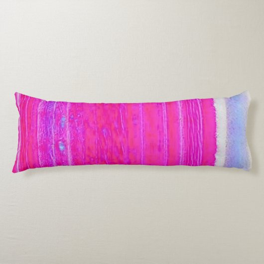 Levendige Abstracte Roze en Paarse Strepen Art Lichaamskussen (Voorkant)