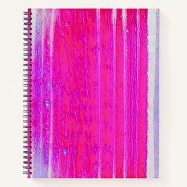 Levendige Abstracte Roze en Paarse Strepen Art Notitieboek