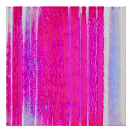 Levendige Abstracte Roze en Paarse Strepen Art Perfect Poster (Voorkant)