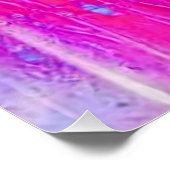 Levendige Abstracte Roze en Paarse Strepen Art Perfect Poster (Hoek)