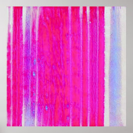 Levendige Abstracte Roze en Paarse Strepen Art Poster