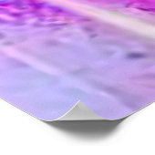 Levendige Abstracte Roze en Paarse Strepen Art Poster (Hoek)