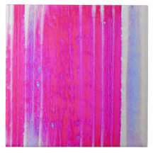 Levendige Abstracte Roze en Paarse Strepen Art