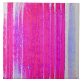 Levendige Abstracte Roze en Paarse Strepen Art Tegeltje