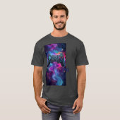 Levendige Abstracte Ruimte Gamecontroller T-Shirt (Voorkant volledig)