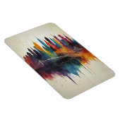 Levendige Abstracte Skyline Cityscape Art Magneet (Rechterzijde)