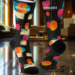 Levendige Abstracte Sokken met gedurfde kleurrijke