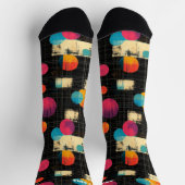 Levendige Abstracte Sokken met gedurfde kleurrijke (Top)