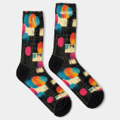 Levendige Abstracte Sokken met gedurfde kleurrijke (Rechts)